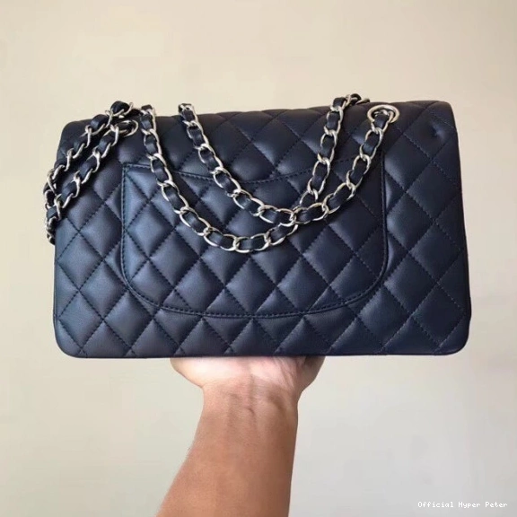 Hyper Peter CHANEL Royalblue With Lambskin Silver 25cm Hardware 0731